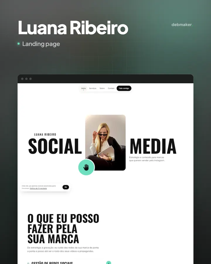 Landing page para social media Luana Ribeiro